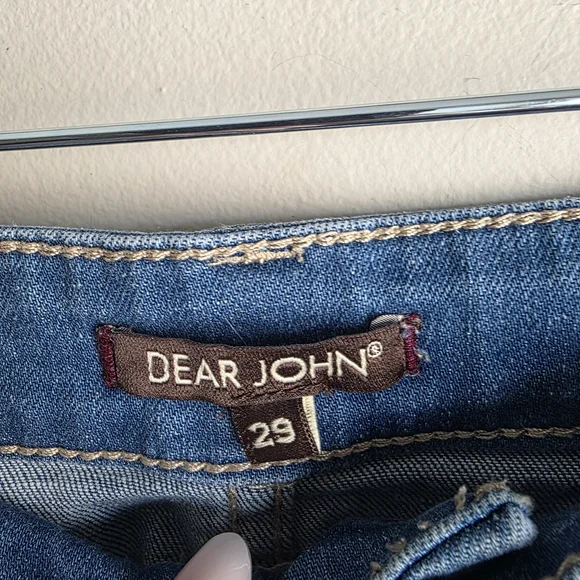 Dear John Patchwork Joy Rich Comfort Skinny Jean in Medium Blue Size 29 - Picture 4 of 9